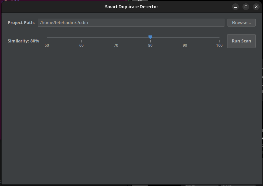 Configure Threshold & Run Screenshot